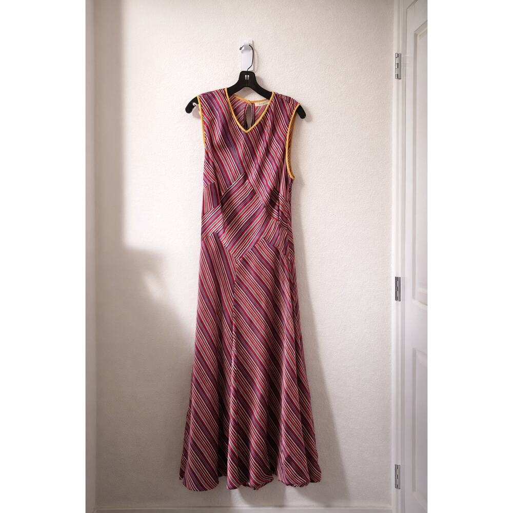 “rare” doen adelana silk dress le marais stripe XL - Picture 6 of 11